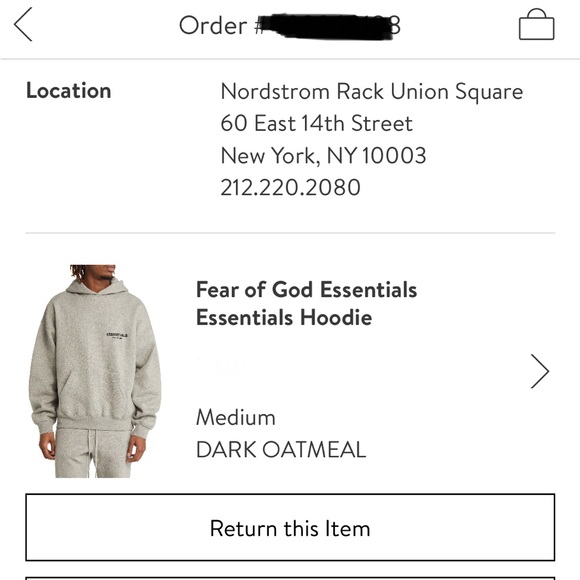 Fear of God Essentials Dark Oatmeal size Men Small Medium *NWT* - Picture 8 of 8